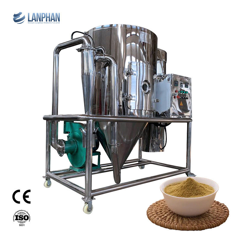 Essiccatore a spruzzo centrifugo con evaporazione dell'acqua da 10 kg/h con velocità dell'ugello di 22000 giri/min e temperatura di ingresso di 180-250°C