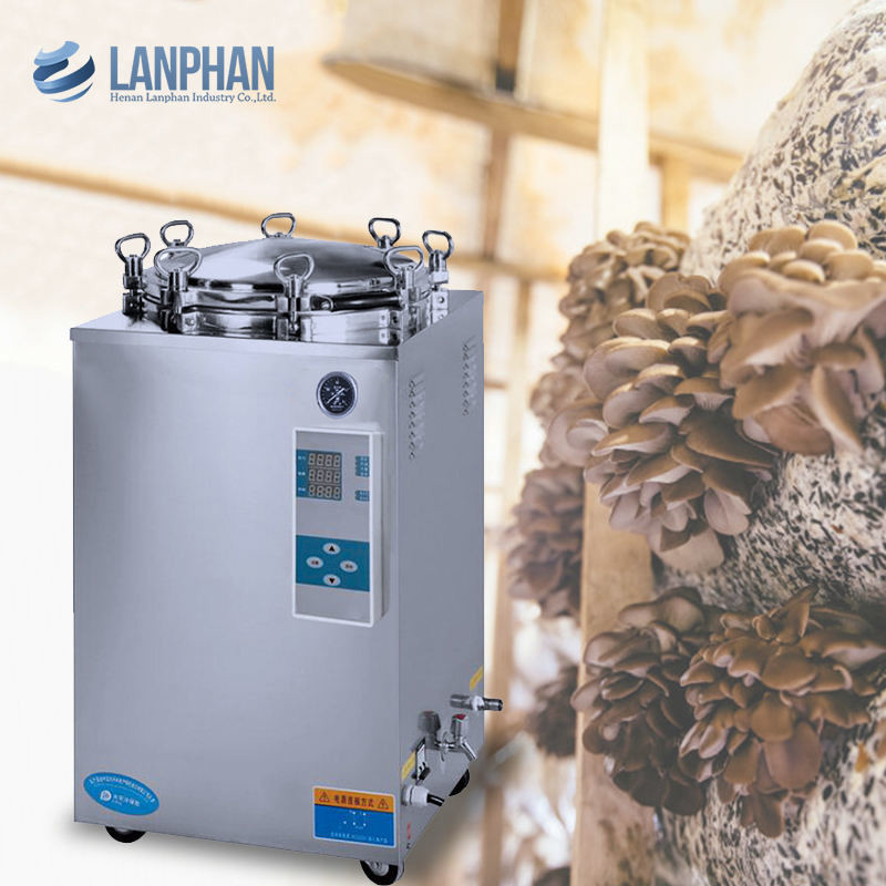 Ruota a mano Display digitale Autoclave verticale 35L 50L 75L 100L 150L Litro Per Funghi Retort Sterilizzatore alimentare in scatola