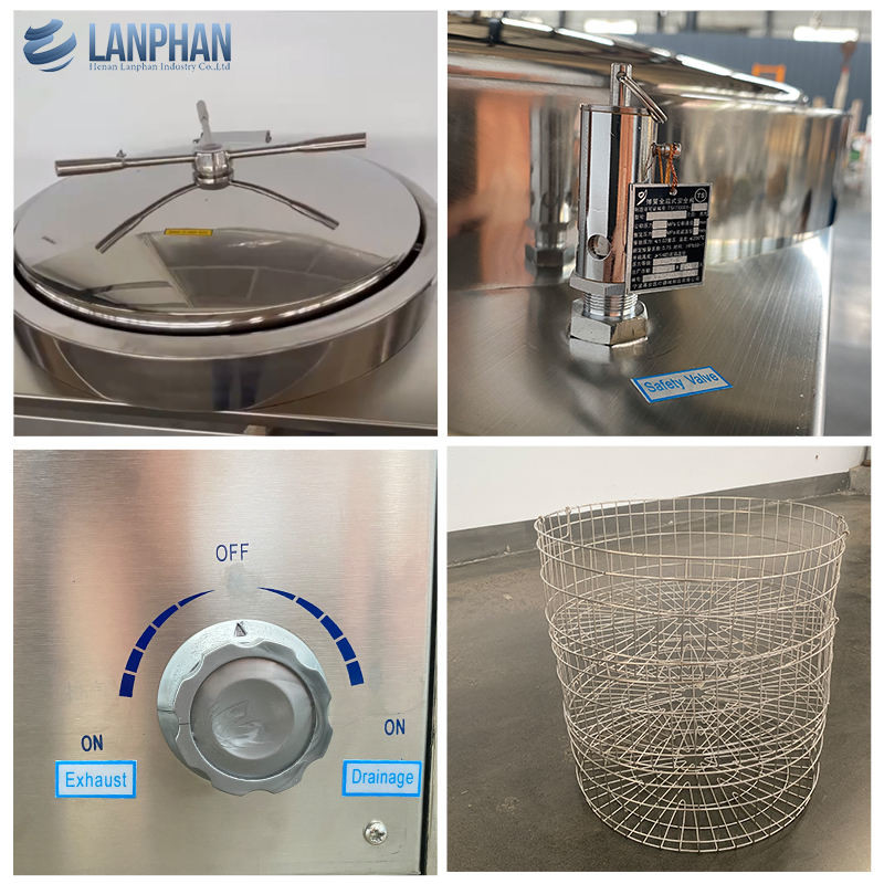 Autoclave ad alta pressione della grande storta da 200 litri per la sterilizzazione delle latte di alluminio