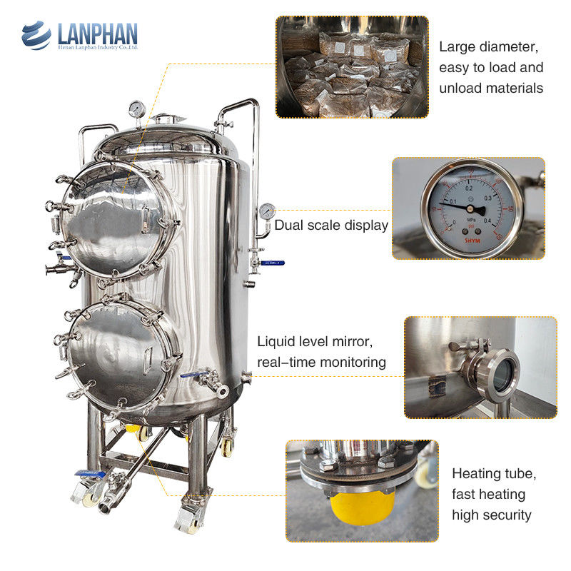 Sterilizzatore a vapore in autoclave verticale monofase 220V con capacità di 330L e pressione di lavoro di 15PSI