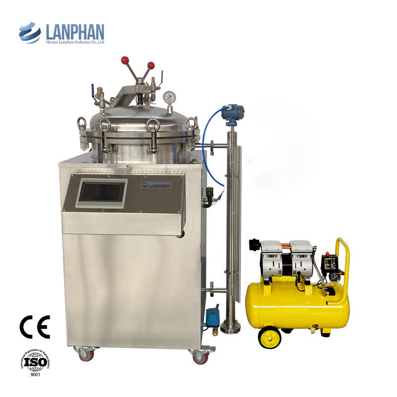 Sterilizzatore a retorte completamente automatico con capacità di 100L e 150L e sterilizzazione a vapore e bagno d'acqua