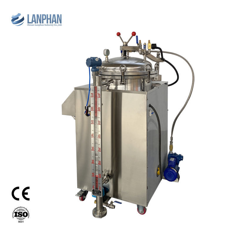 Sterilizzatore a retorte completamente automatico con capacità di 100L e 150L e sterilizzazione a vapore e bagno d'acqua