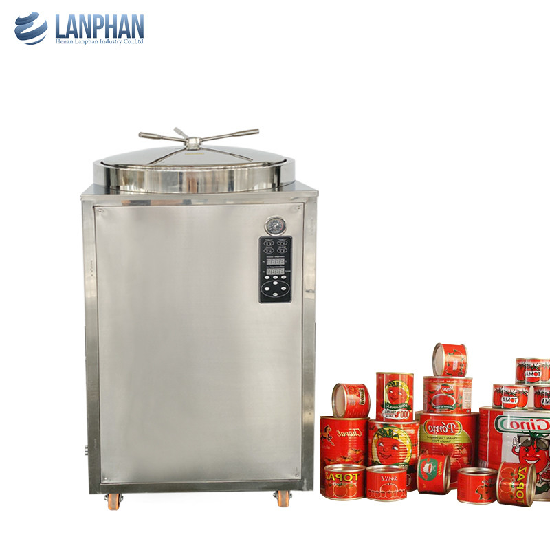 Sterilizzatore verticale da 230L Autoclave verticale a vapore da 8 kW con ruota a mano per il substrato di funghi