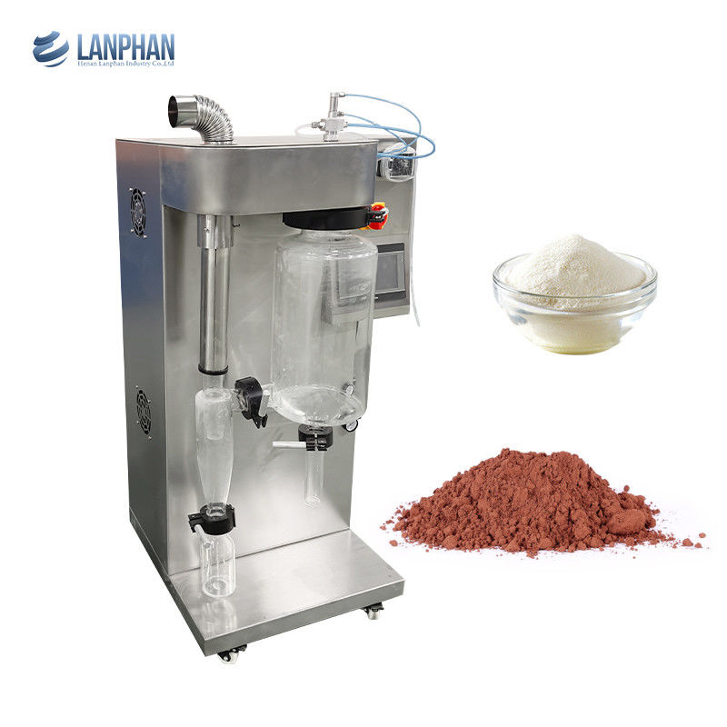 Essiccatore a spruzzo in acciaio inossidabile con evaporazione 2L/H e riscaldamento elettrico per latte in polvere e succo