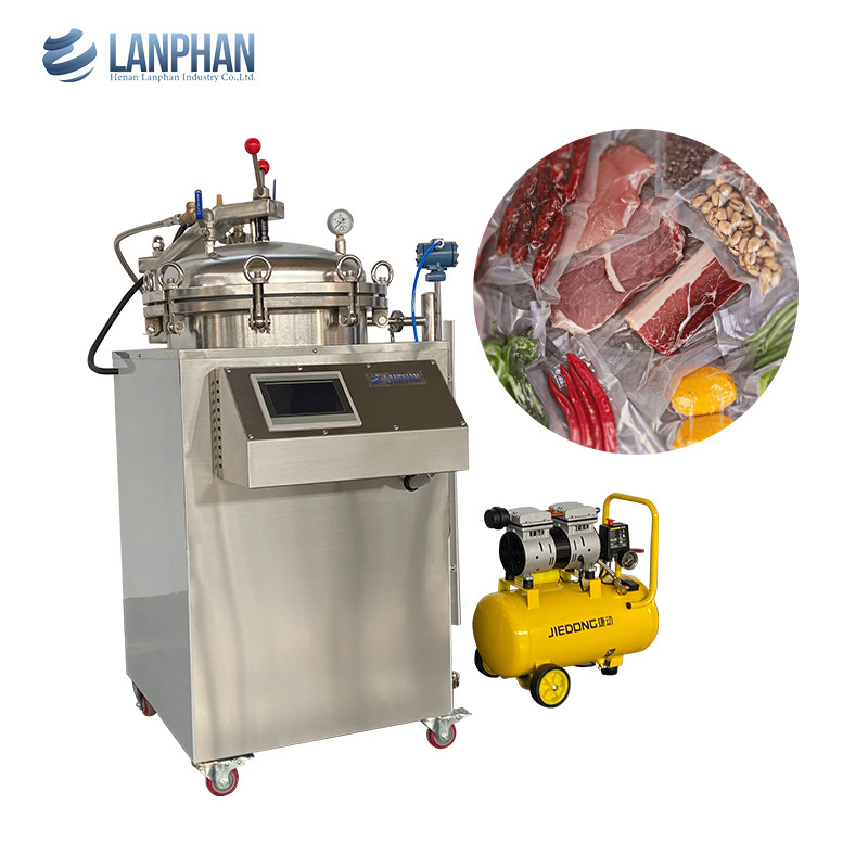 75l 100l 150l Contatore alimentare ad alta pressione Sterilizzatore per alimenti in bottiglia