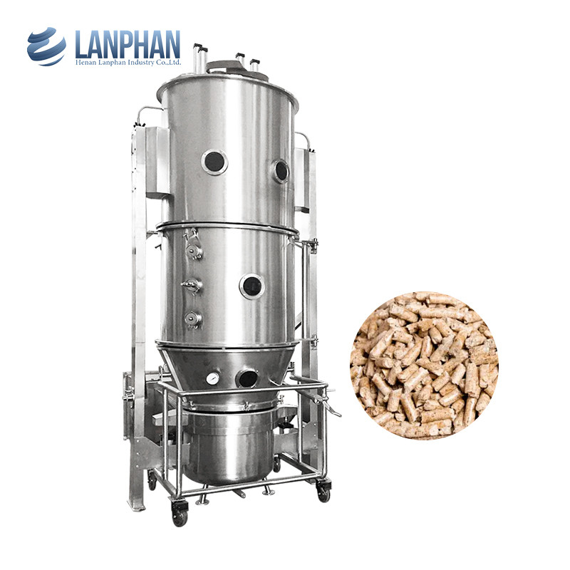Granulatore a letto fluido Bollente a letto fluido fluidizzato Granulazione a secco per polvere farmaceutica