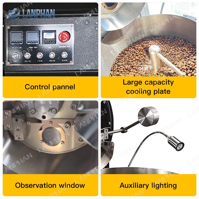 Home Gas Electric Drum Roaster Automatic Roasting Machine Piccola casa elettrica Roaster per chicchi di caffè