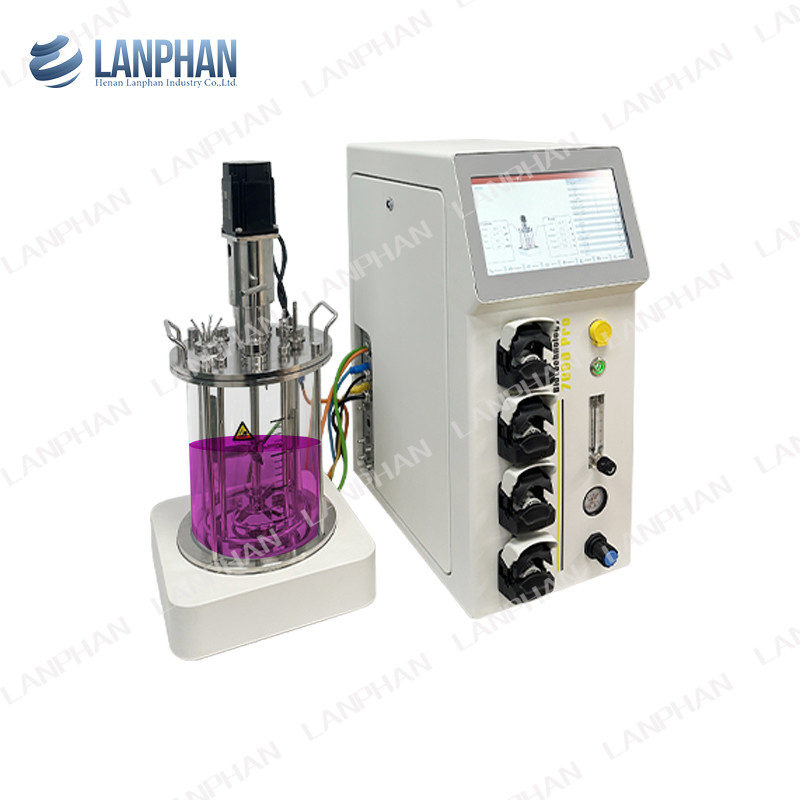 0.25L-15L Bioreattore di vetro Bioreattore di laboratorio Bioreattore attrezzature per la coltura cellulare