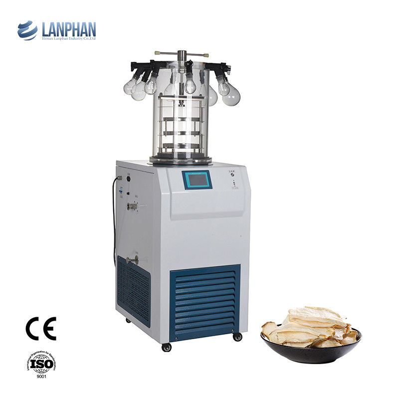 Liofilizzatore da laboratorio da 6 kg/24 ore con capacità di cattura dell'acqua, raffreddamento ad aria e trappola fredda in acciaio inossidabile