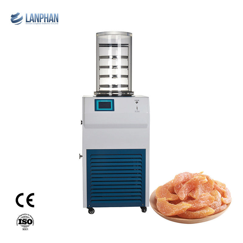 Liofilizzatore da laboratorio da 6 kg/24 ore con capacità di cattura dell'acqua, raffreddamento ad aria e trappola fredda in acciaio inossidabile