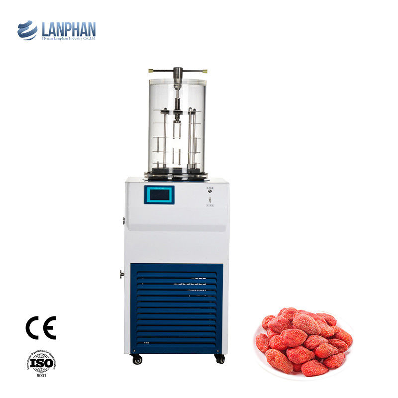 Liofilizzatore da laboratorio da 6 kg/24 ore con capacità di cattura dell'acqua, raffreddamento ad aria e trappola fredda in acciaio inossidabile