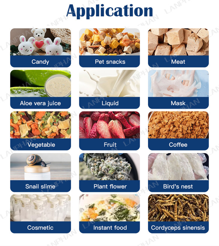 18 vassoi Farmaceutici Macchine per l'essiccazione dei prodotti alimentari con congelamento a vuoto Macchine per l'essiccazione dei prodotti vegetali con congelamento a vuoto