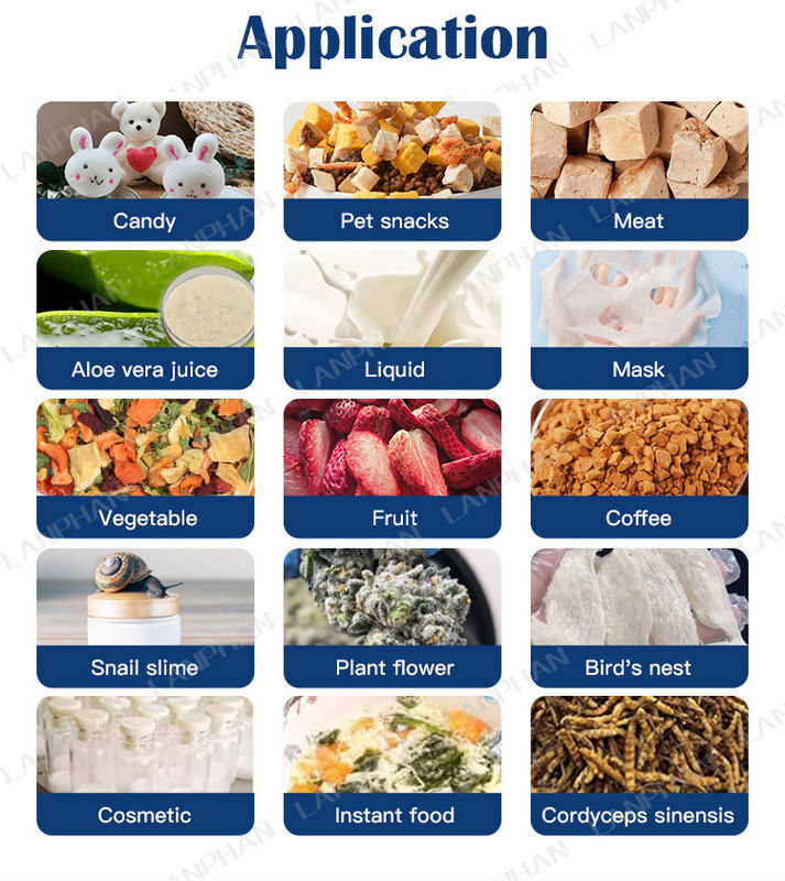 Large Scale HFD-50 Vacuum Freeze Dryer 18 Trays 60KG 70KG Lyophilizer Drying Equipment