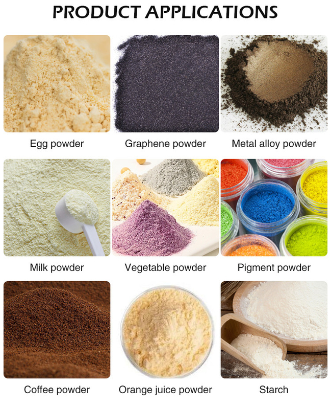 Asciugatrice a spruzzo centrifughe 10L per polvere di uova / tè / estratto di erbe / proteine / amido