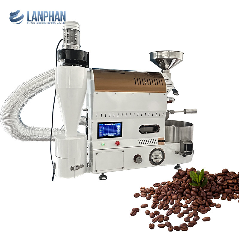 Home Desktop 1000g Mezza aria calda Acciaio inossidabile Rostatore di chicchi di caffè