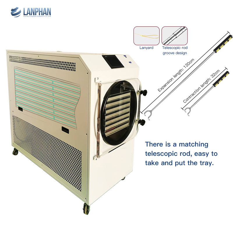 3.5m2 Frutta Verdura Latte Freeze Dryer Doppio compressore Pet Snack Food Asciugatrice a vuoto Freeze