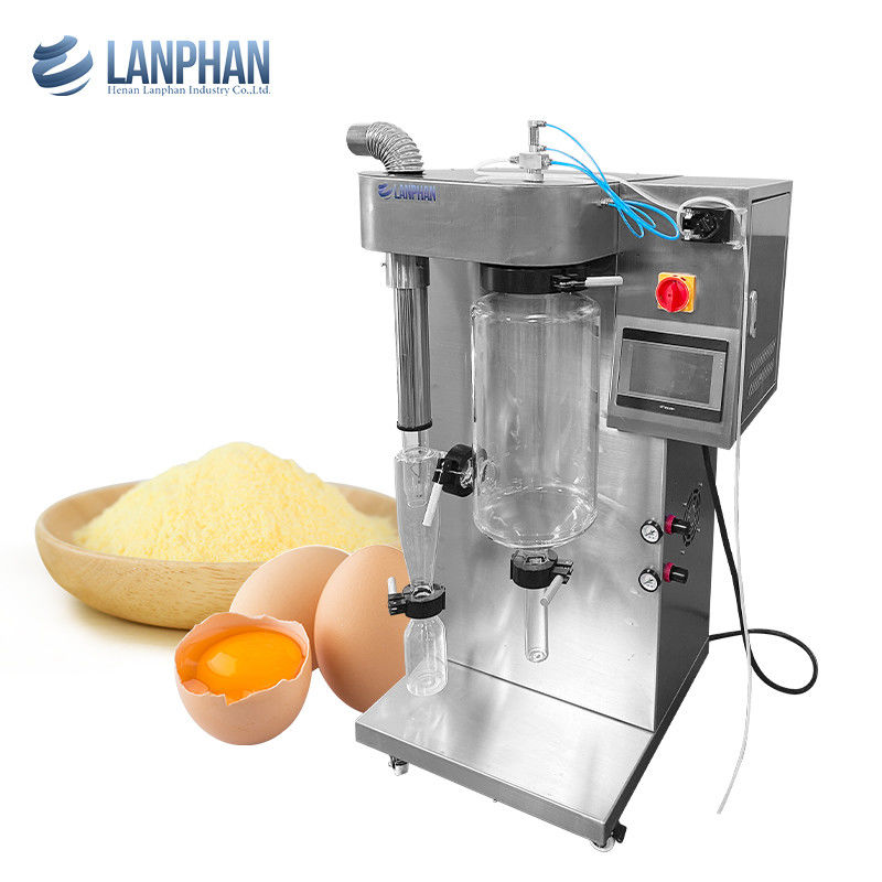 1500 ml/h ~ 2000 ml/h asciugatrice a spruzzo di vetro per laboratorio per latte di pomodoro caffè uova in polvere siero di latte
