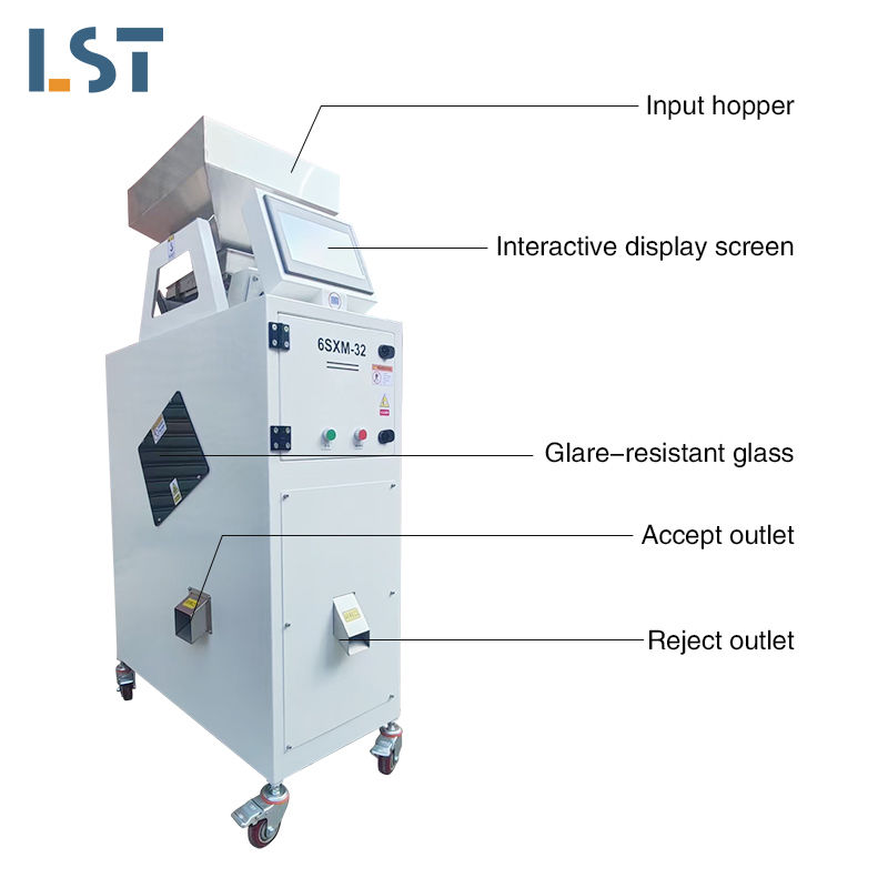 Sortitore di colori di gomma di pesca piccolo Cashew Color Sortitore ideale per la lavorazione alimentare su piccola scala