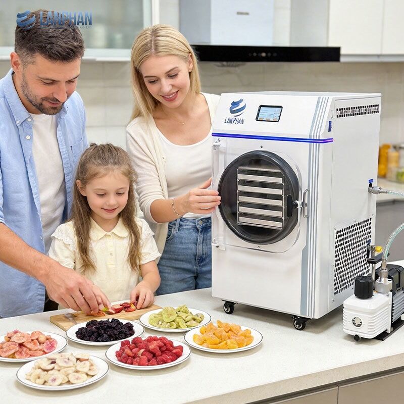 5-Tray Small Size Freeze Dryer in acciaio inossidabile con pompa d'olio per cibi dolci