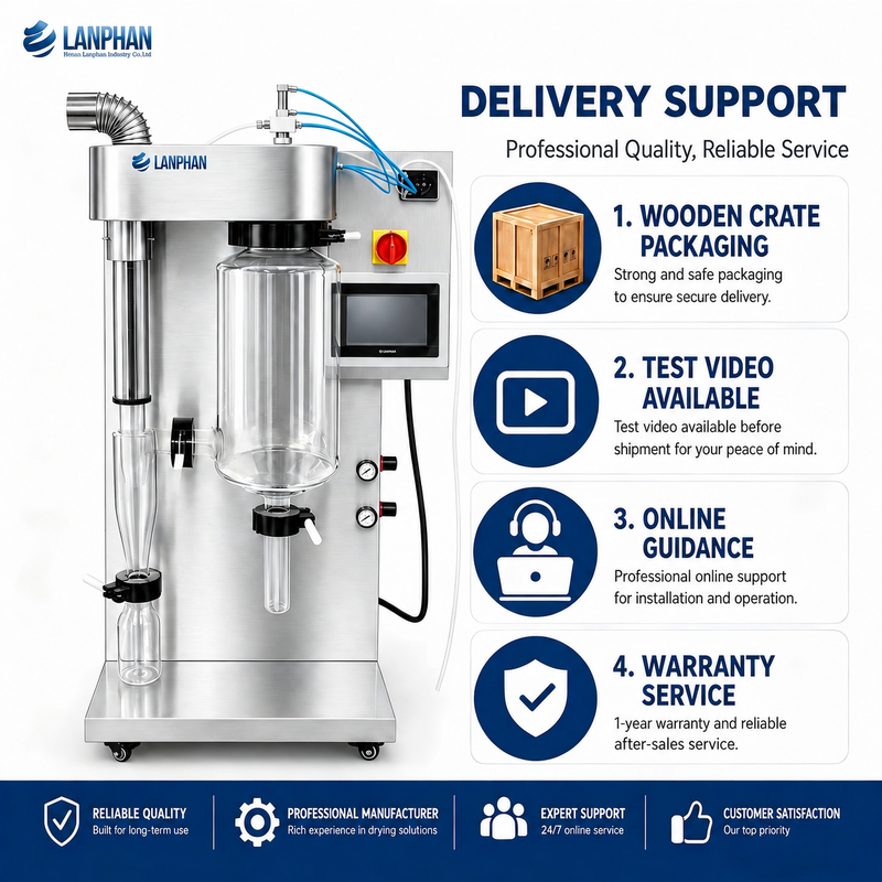 2L/H Compact Laboratory Spray Drying Machine con controllo touch screen in vendita