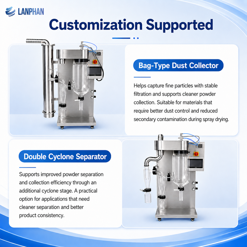 2L/H Compact Laboratory Spray Drying Machine con controllo touch screen in vendita