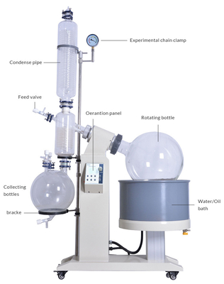 Evaporatore rotante del laboratorio 4.8KW con il condensatore di raffreddamento